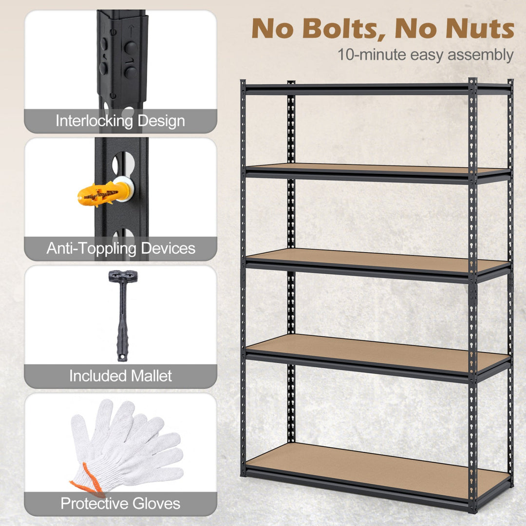 5-Tier Garage Shelving Unit for Warehouse and Basement