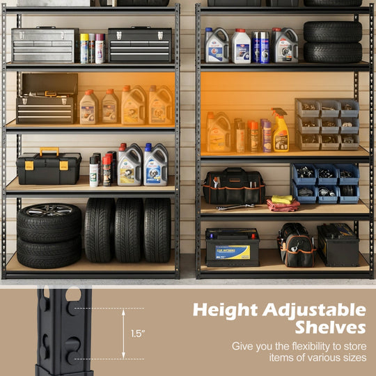 5-Tier Garage Shelving Unit for Warehouse and Basement