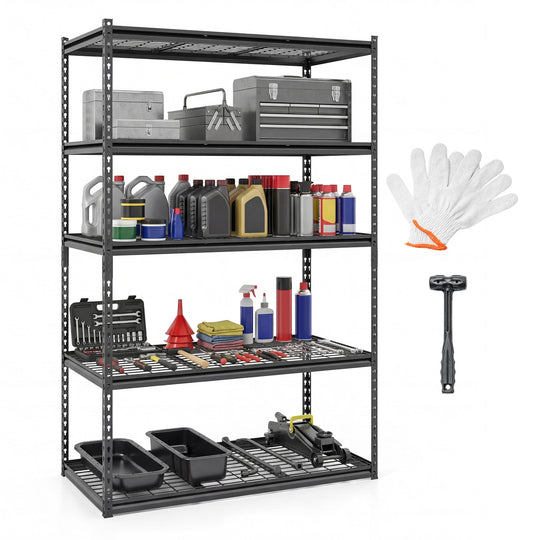 5-Tier Metal Shelving Unit 2000 lbs Capacity with Adjustable Wire Racks Set of