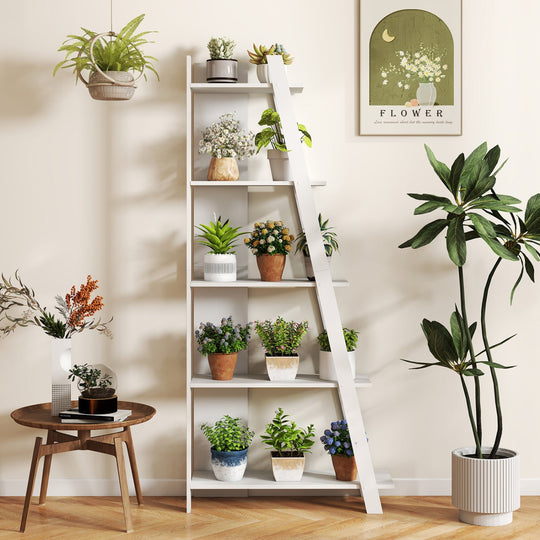 5-Tier Vertical Bookshelf for Small Spaces, 79" Tall