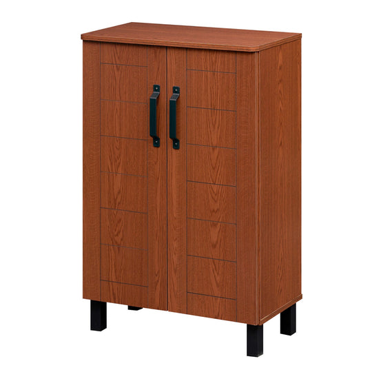 5-Tier Shoe Storage Cabinet Freestanding Wooden Shoe Rack Organizer