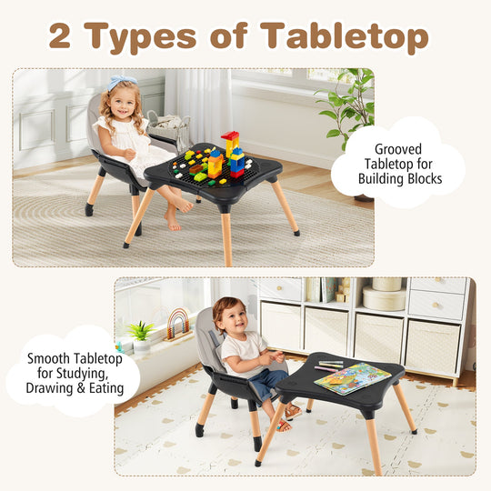 5-in-1 Baby Wooden Convertible High Chair