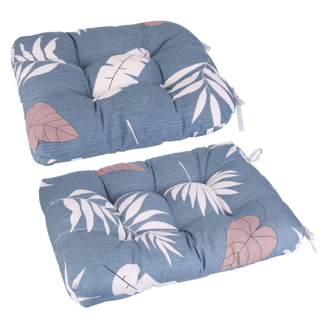 2Pcs Rocking Chair Cushion Upper And Lower Back And Seat Sets with Non-Slip Ties Polyester Fiber Filling Comfortable for Indoor Home Office Car