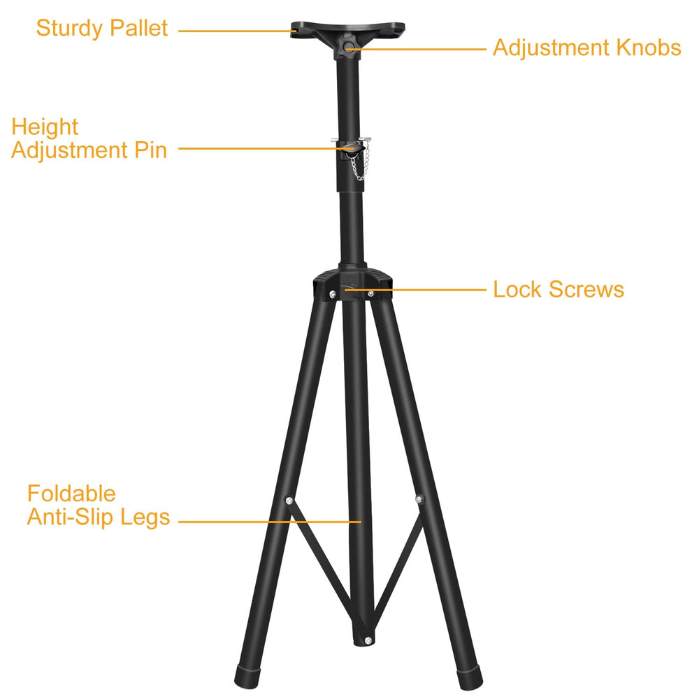 Heavy Duty PA Speaker Tripod Stand – Adjustable Height, 132 lbs Load