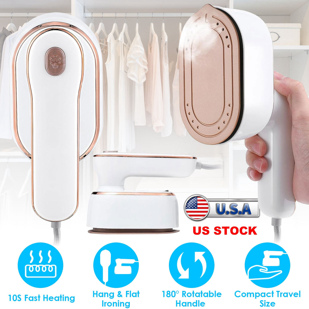 Portable Handheld Garment Steamer with 180° Rotatable Handle