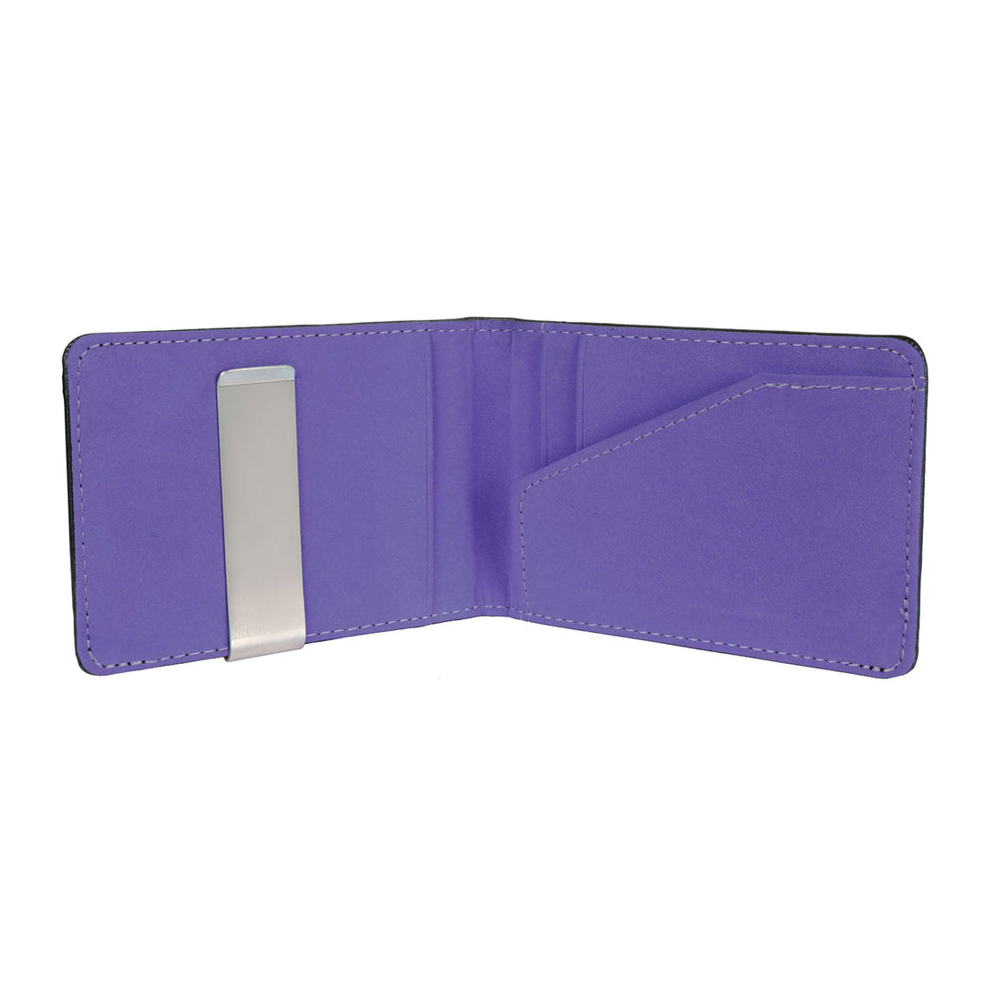 Unisex PU Leather Wallet RFID Blocking Slim Bifold Credit Card Holder with Money Clip