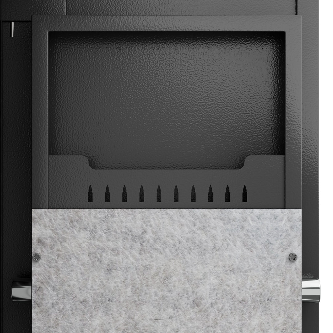 57In Biometric Gun Safe for Rifles and Pistols, Tall Metal Rifle Safe with Fingerprint Keypad and Key Access, Removable 