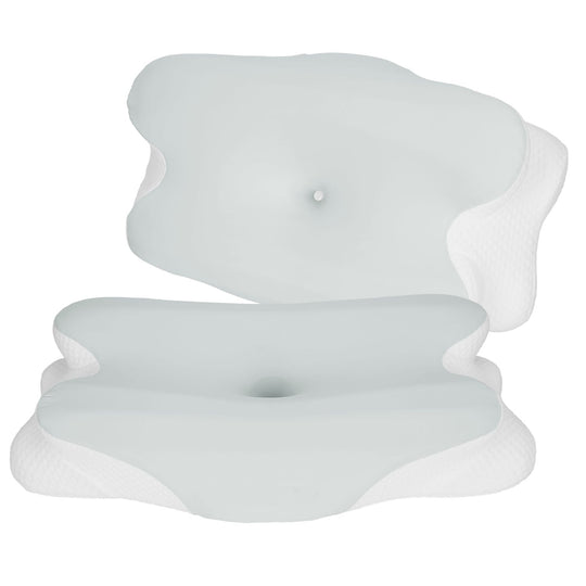 2 Pack Orthopedic Memory Foam Pillows with Cooling Case Neck Support Pillows with Machine Washable Case for Side Back Stomach Sleepers