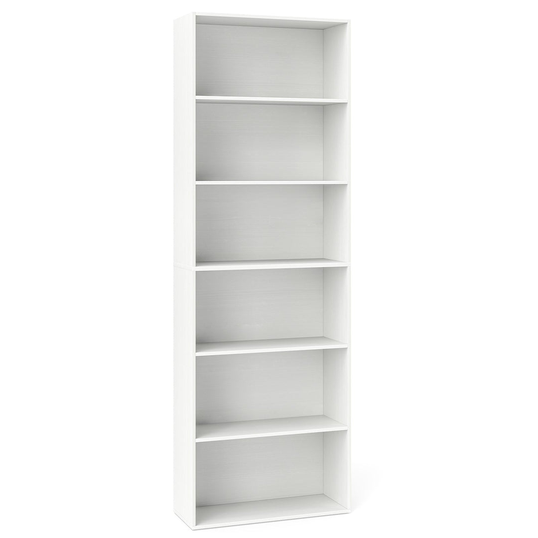 6-Tier Bookcase with 6 Open Shelves and Anti-Toppling Kits