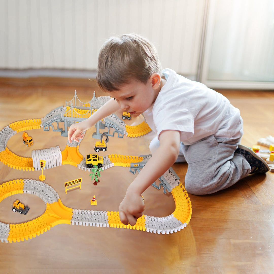 GBruno 340Pcs Construction Race Track Set