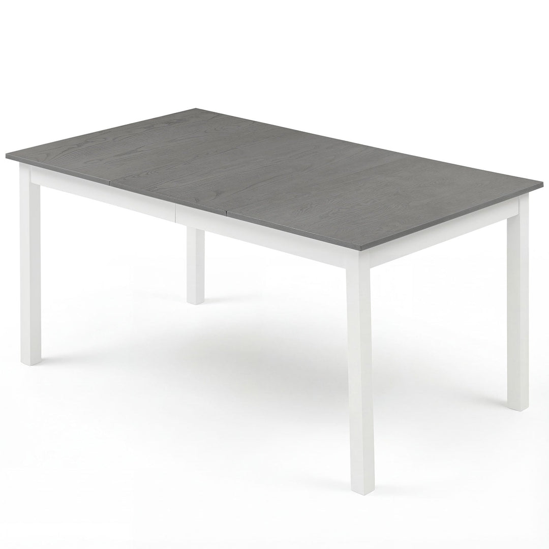 60 Inch Rectangular Dinner Table with Solid Rubber Wood Legs
