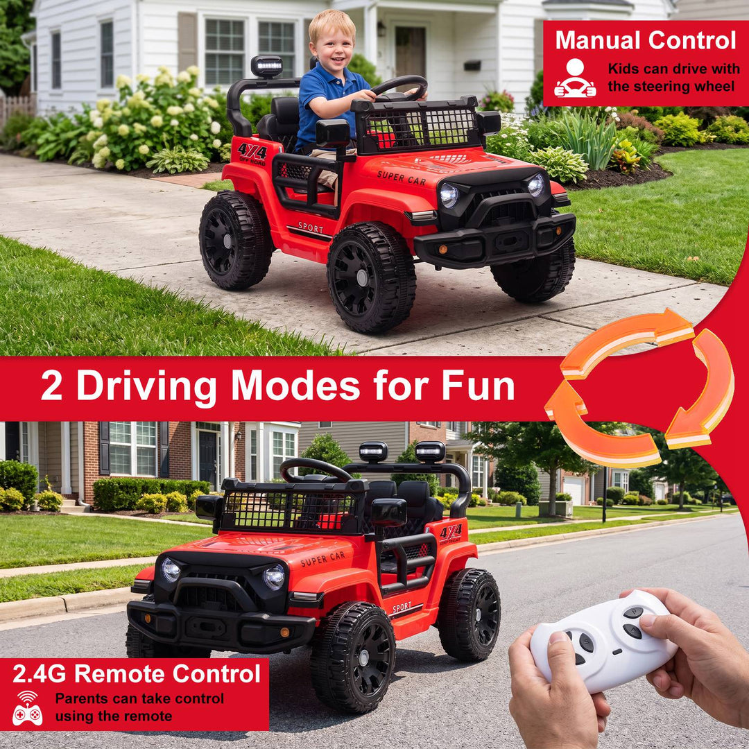 24V Kids Ride On Car with Remote Control & 4WD