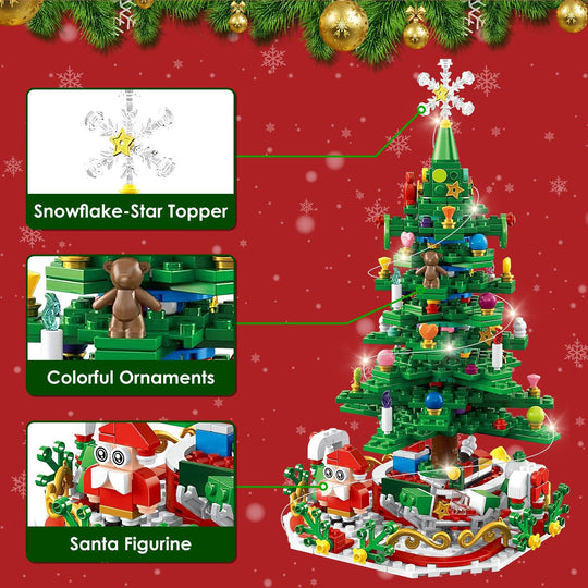2025 LED Christmas Tree Building Set – 24-Day Countdown Advent Calendar
