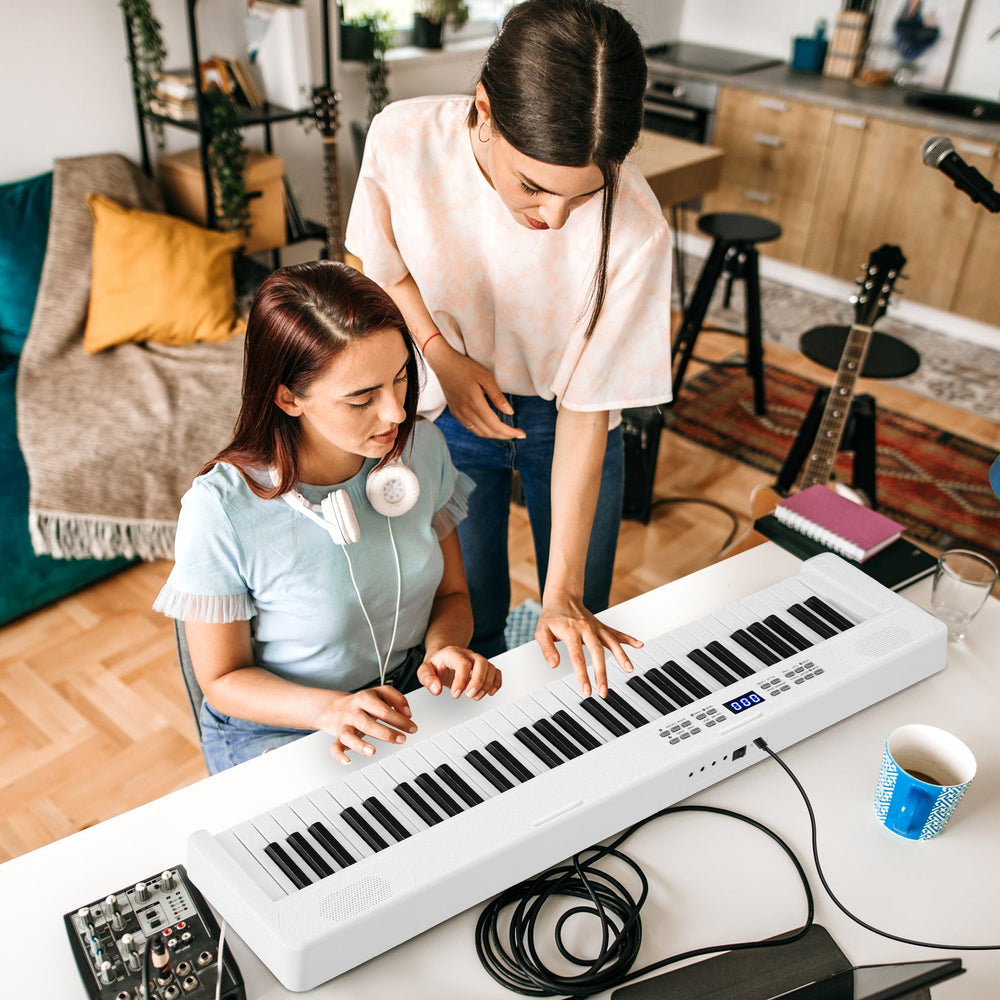 61-Key Foldable Piano Keyboard Full-size Electronic Keyboard with MIDI and Split Function