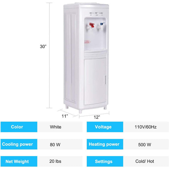 5-Gallon Hot & Cold Water Dispenser with Child Safety Lock
