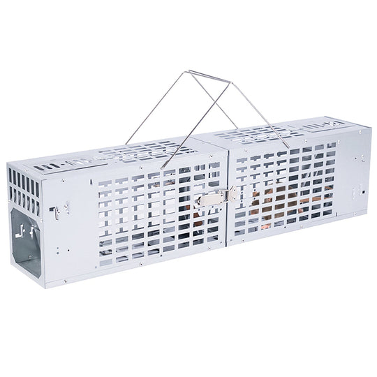 Double Door Humane Live Mouse Trap With One-Way Door Design Reusable Metal Rat Rodent Cage Continuous Capture Mouse Trap For Indoor Outdoor Use Catch