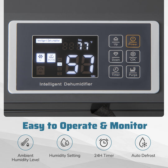 154 Pints Commercial Dehumidifier with Pump and Drain Hoses