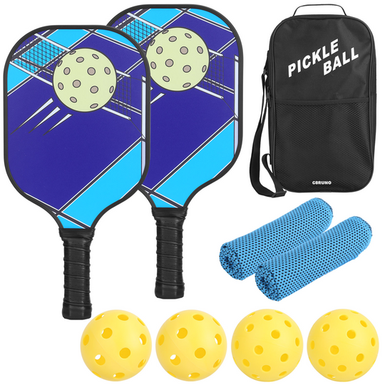 Gbruno Pickleball Set 2 Fiberglass Paddles