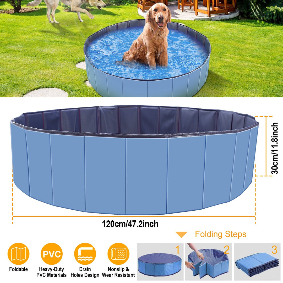 Foldable Pet Swimming Pool PVC Kiddie Baby Dog Swim Pool Bathing Tub Playmat Kids Pools