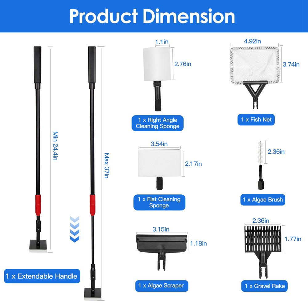 GBruno 6 In 1 Aquarium Cleaning Tools