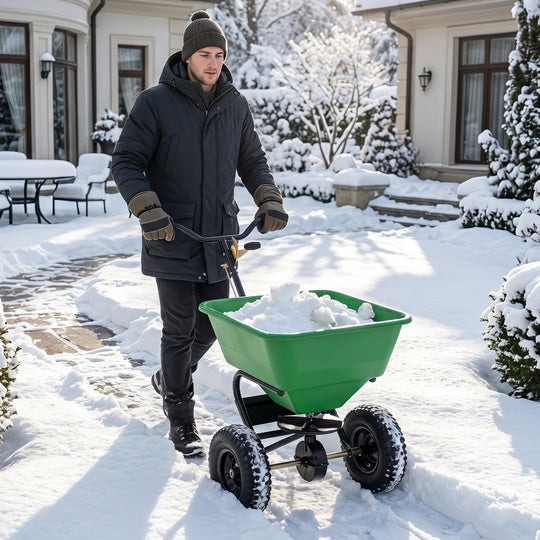 Walk-Behind Broadcast Spreader 66 LBS with 13" Tires