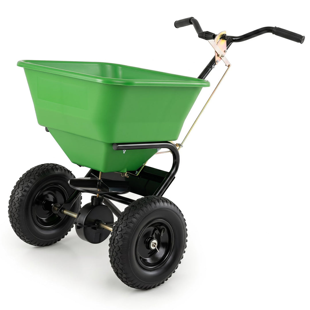 Walk-Behind Broadcast Spreader 66 LBS with 13" Tires