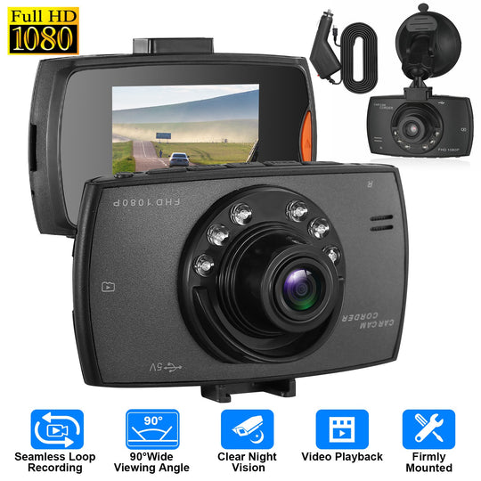 1080P Car DVR Camera Dash Cam Camcorder 90° Angle Loop Recording Night Vison