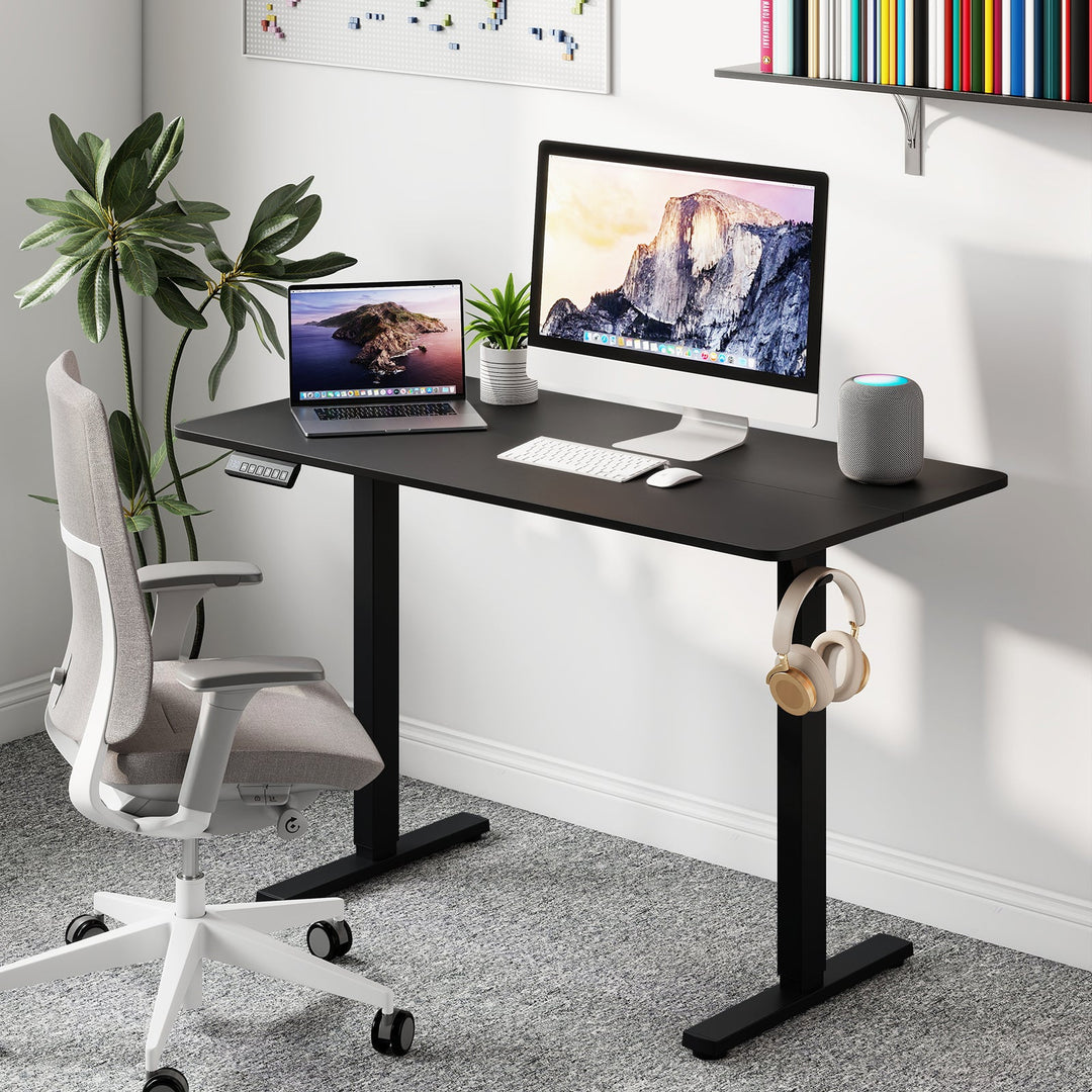 48 Inch x 24 Inch Ergonomic Electric Standing Desk with 3 Memory Settings for Home Office