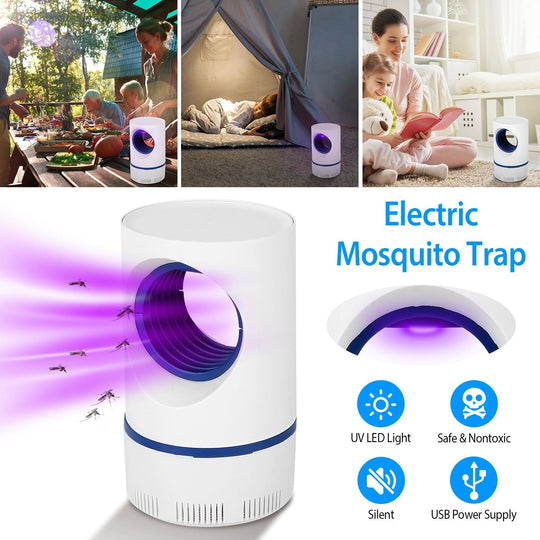 Electric Mosquito Killer Lamp UV Light Mosquito Zapperwith USB Power Supply Portable Fruit Fly Trap Insect Pests Killer Child Safe for Home Kitchen Be