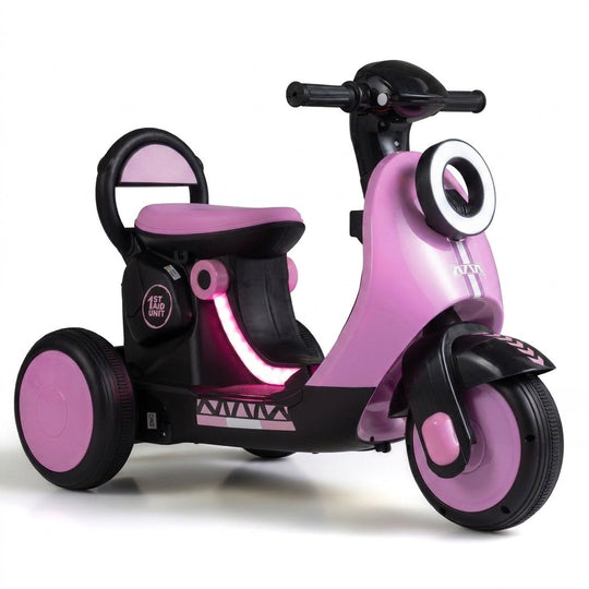 Electric Ride On Motorcycle for Kids 3-5 Years with LED Lights