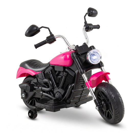 6V Kids Motorcycle with Detachable Training Wheels and Music for Ages 2-5