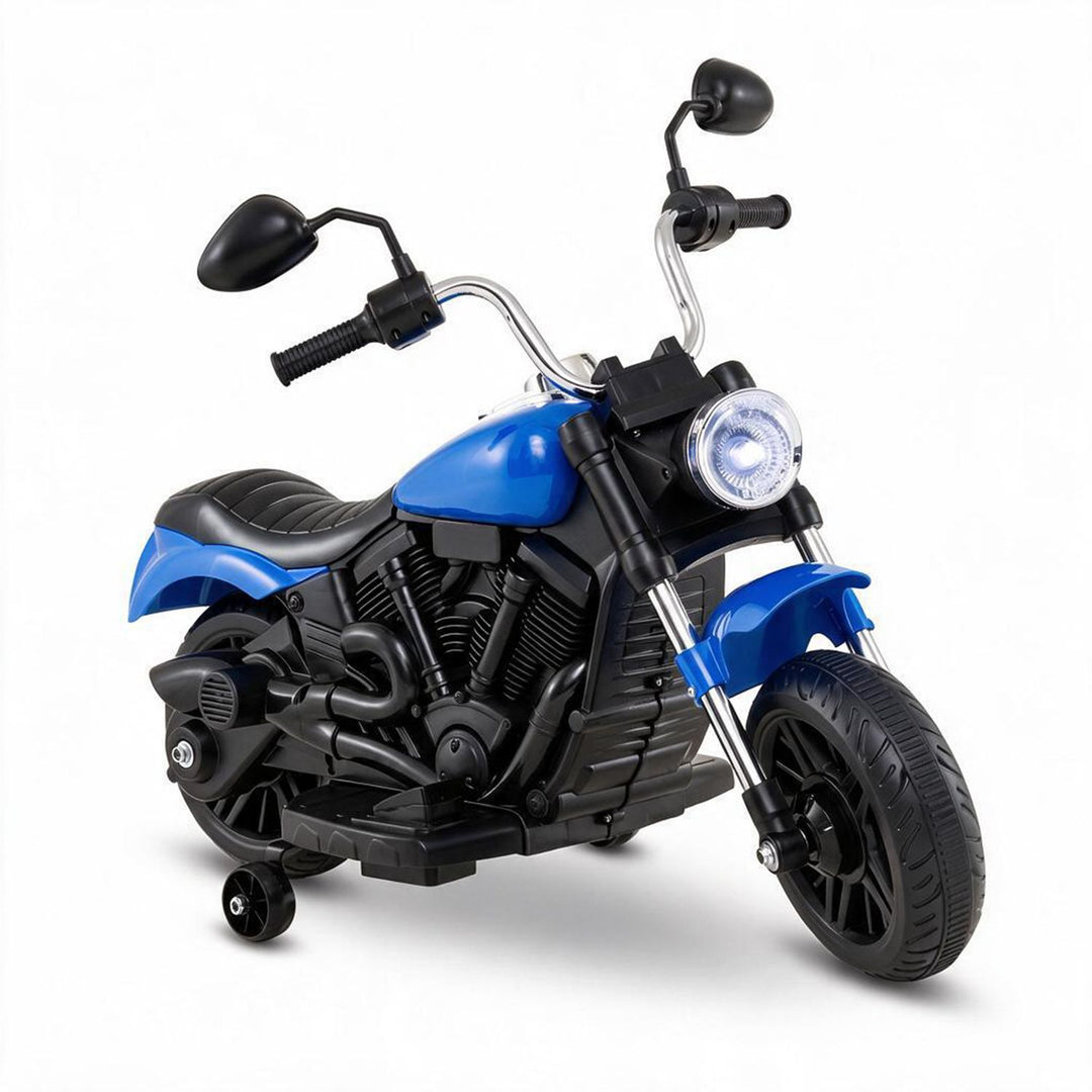 6V Kids Motorcycle with Detachable Training Wheels and Music for Ages 2-5