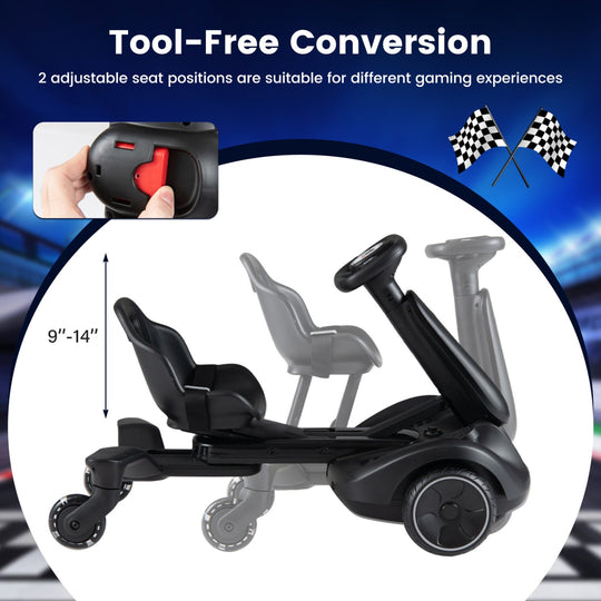 6V Kids Drift Car with Lights and Adjustable Seat