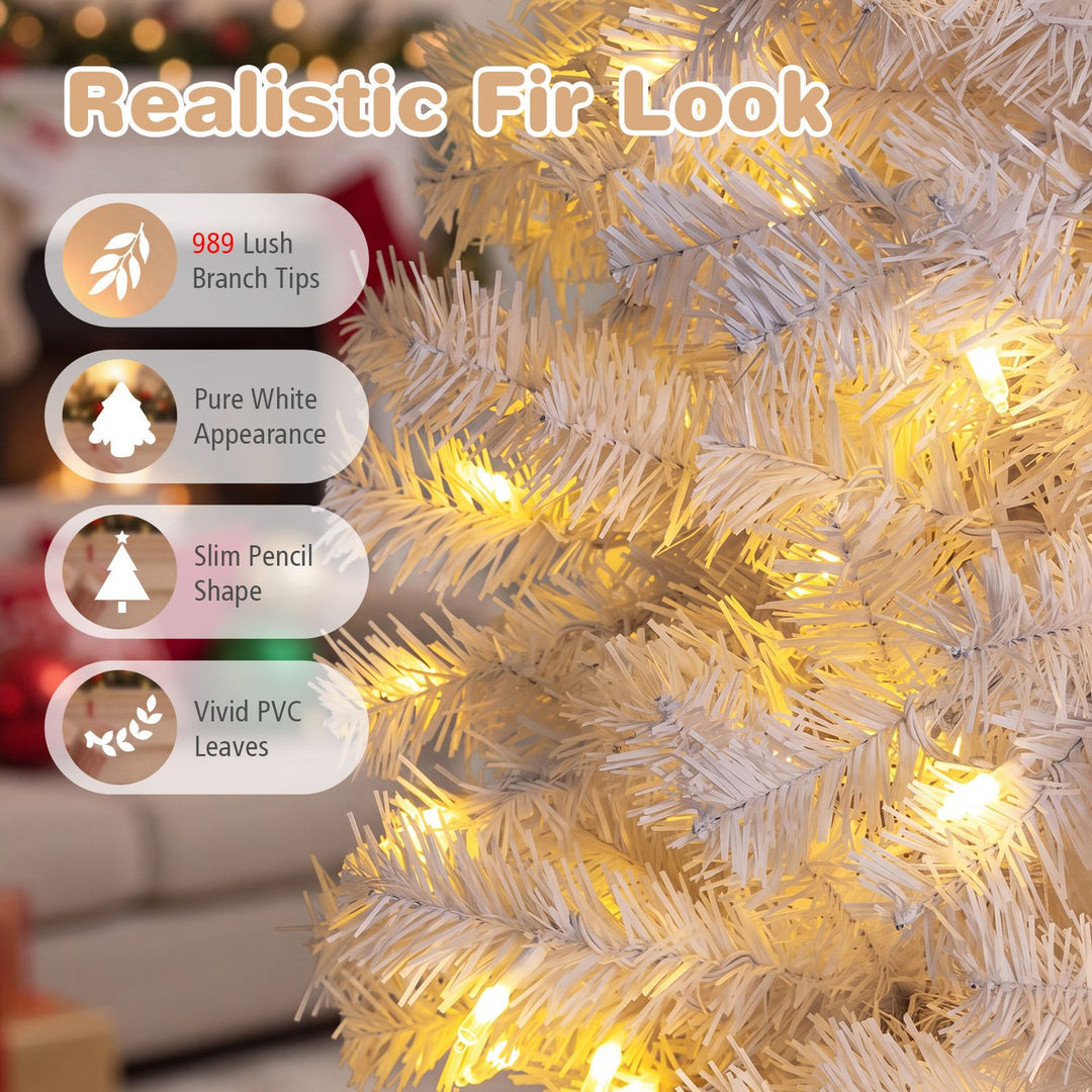 7.5 FT Smart Pencil Christmas Tree with Remote and APP