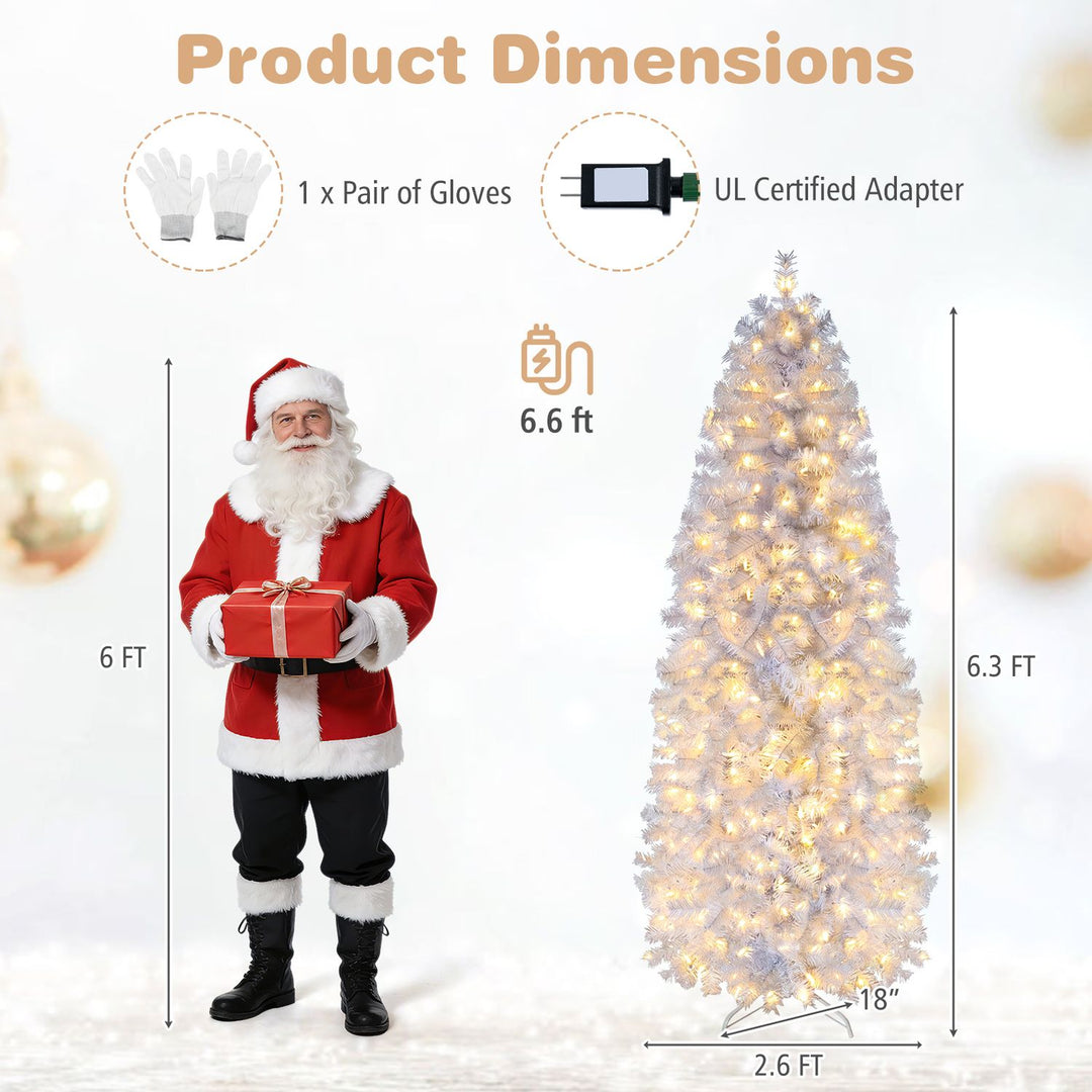 7.5 FT Smart Pencil Christmas Tree with Remote and APP