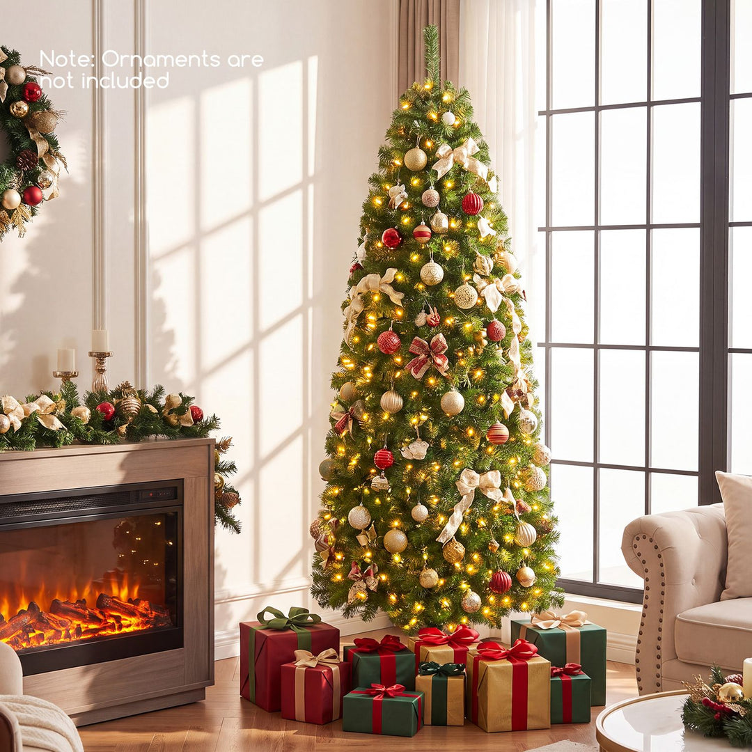 6.3 FT Smart Pencil Christmas Tree with Pre-Lit RGB LED Lights
