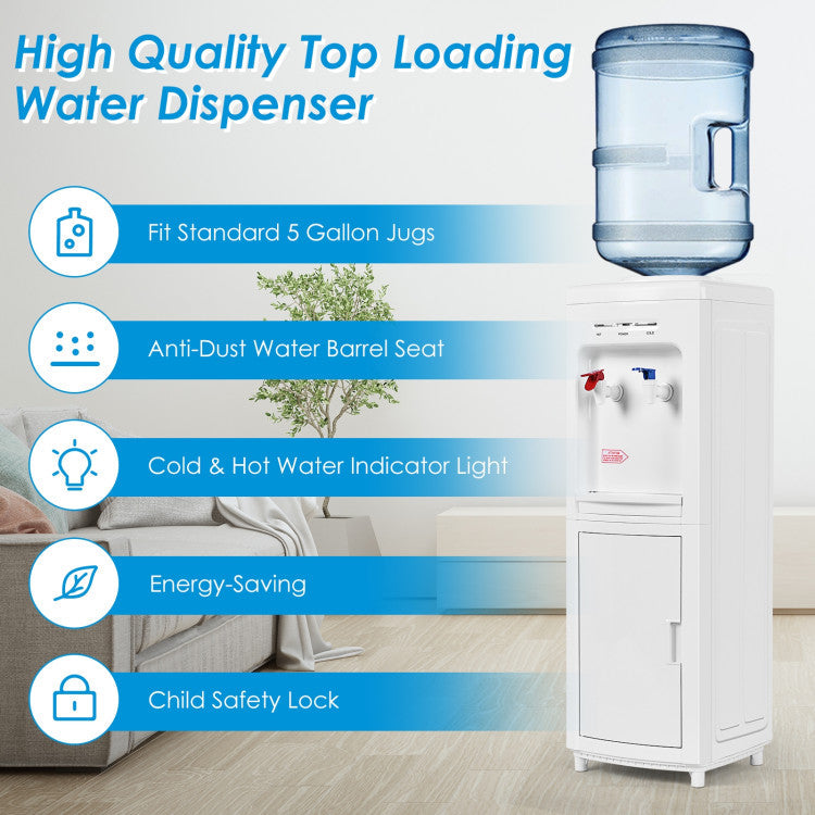 5-Gallon Hot & Cold Water Dispenser with Child Safety Lock