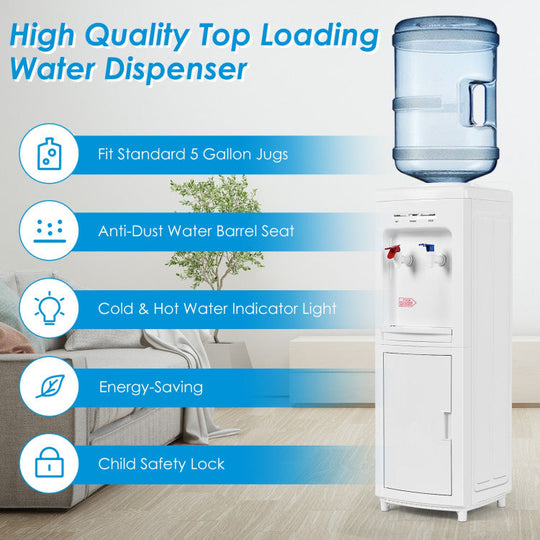 5-Gallon Hot & Cold Water Dispenser with Child Safety Lock