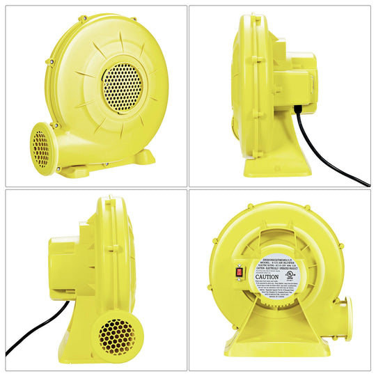 350 Watt 0.5 HP Air Blower Pump Fan for Inflatable Bounce House and Bouncy Castle-Yellow