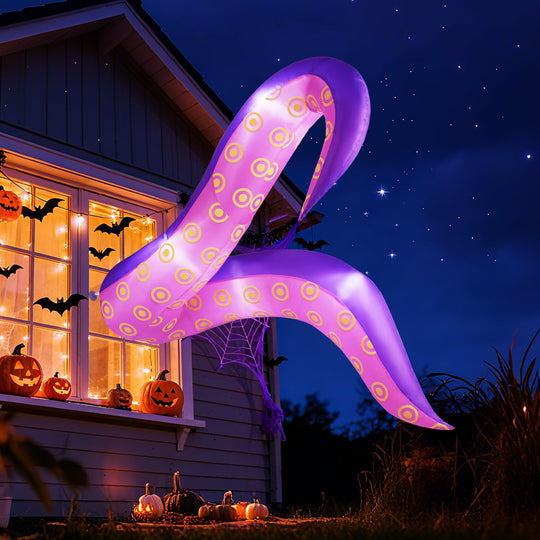 6.5 Ft Inflatable Tentacles with LED Lights and Suction Cups