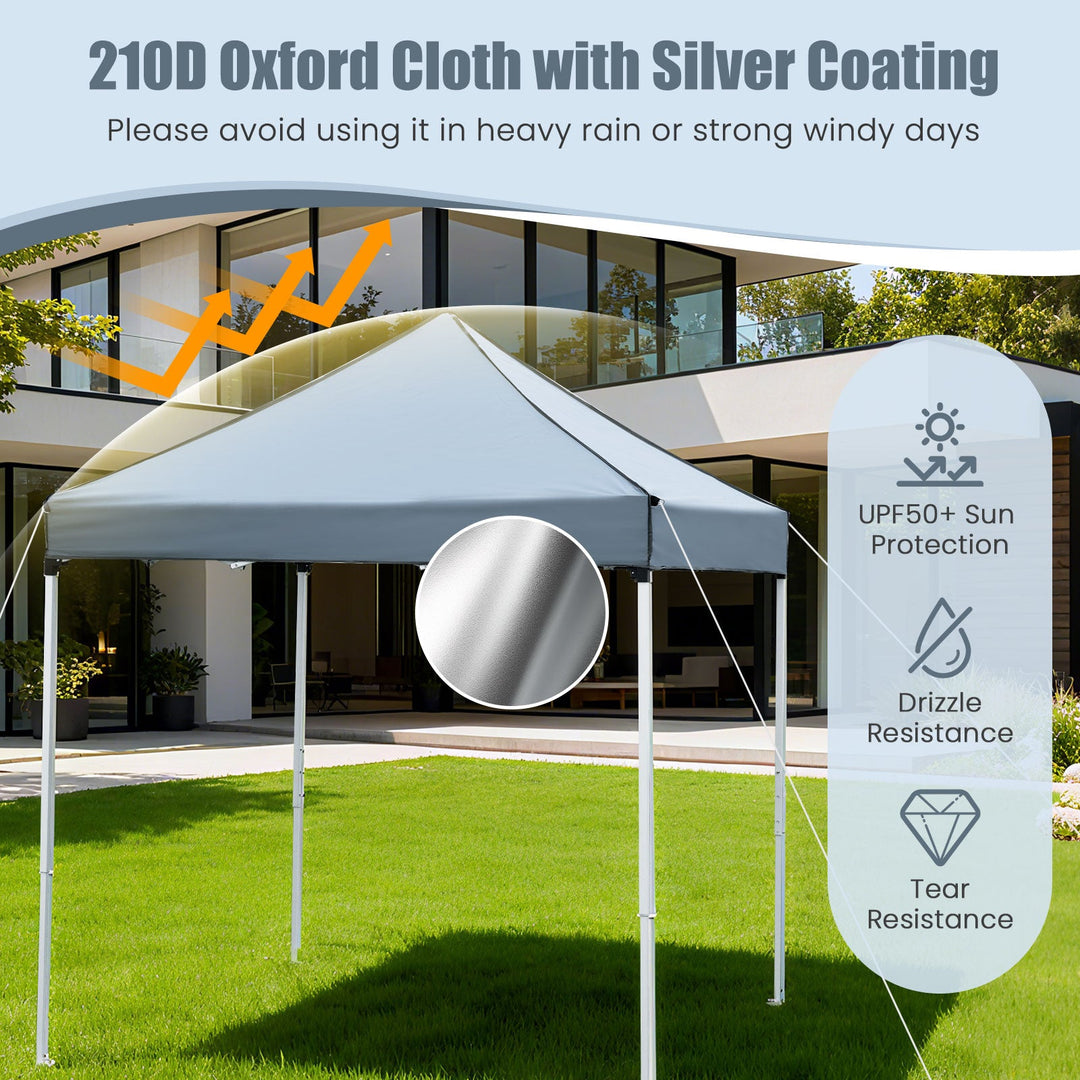 6.5 x 6.5 FT Pop up Canopy Tent with 4 Sidewalls and Wheeled Bag