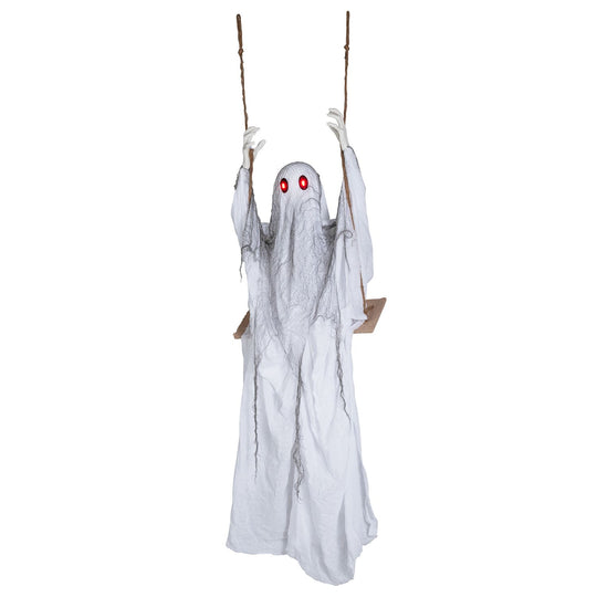 6.6 ft Halloween Animated Swing Ghost with Light up Eyes