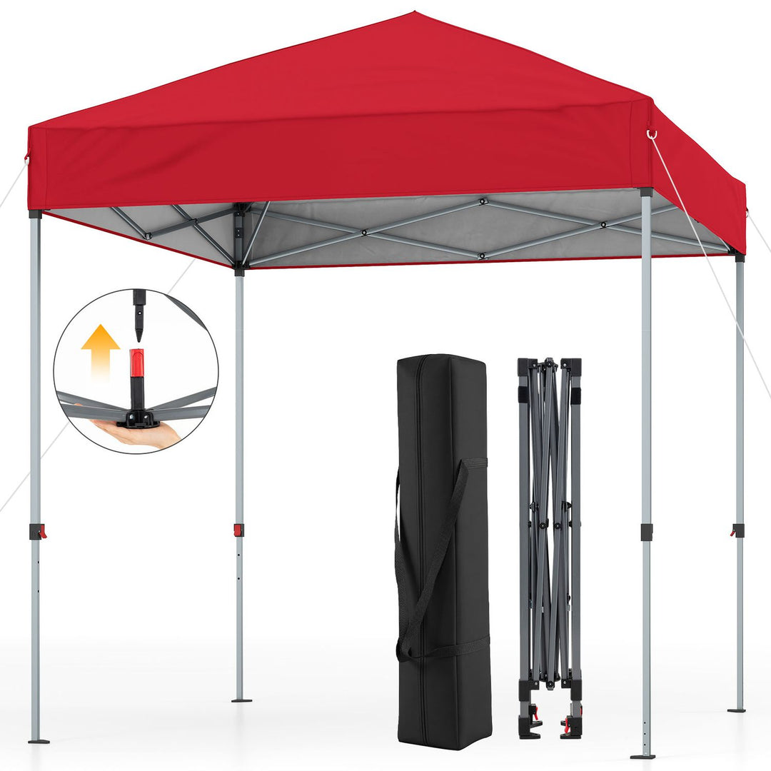 6.6 x 6.6 Feet Outdoor Pop-up Canopy Tent with UPF 50+ Sun Protection