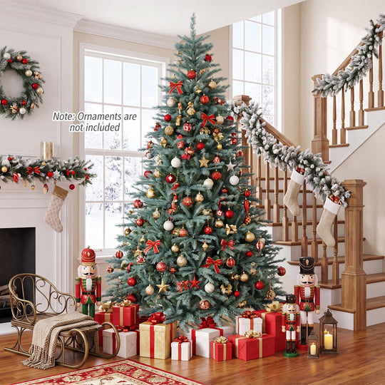8 FT Artificial Spruce Christmas Tree with 1765 Branch Tips