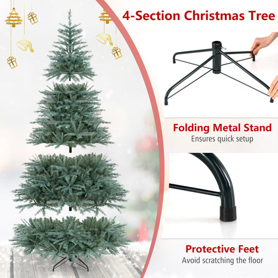 8 FT Artificial Spruce Christmas Tree with 1765 Branch Tips