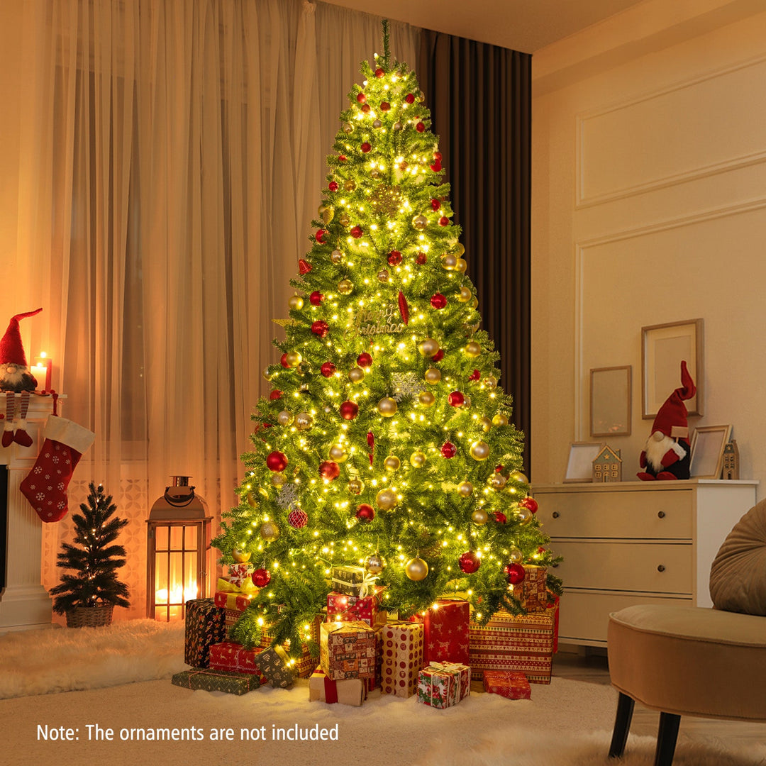 6/7/8 FT Pre-Lit Artificial Christmas Tree with Remote Control and LED Lights