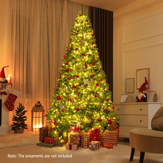 6/7/8 FT Pre-Lit Artificial Christmas Tree with Remote Control and LED Lights