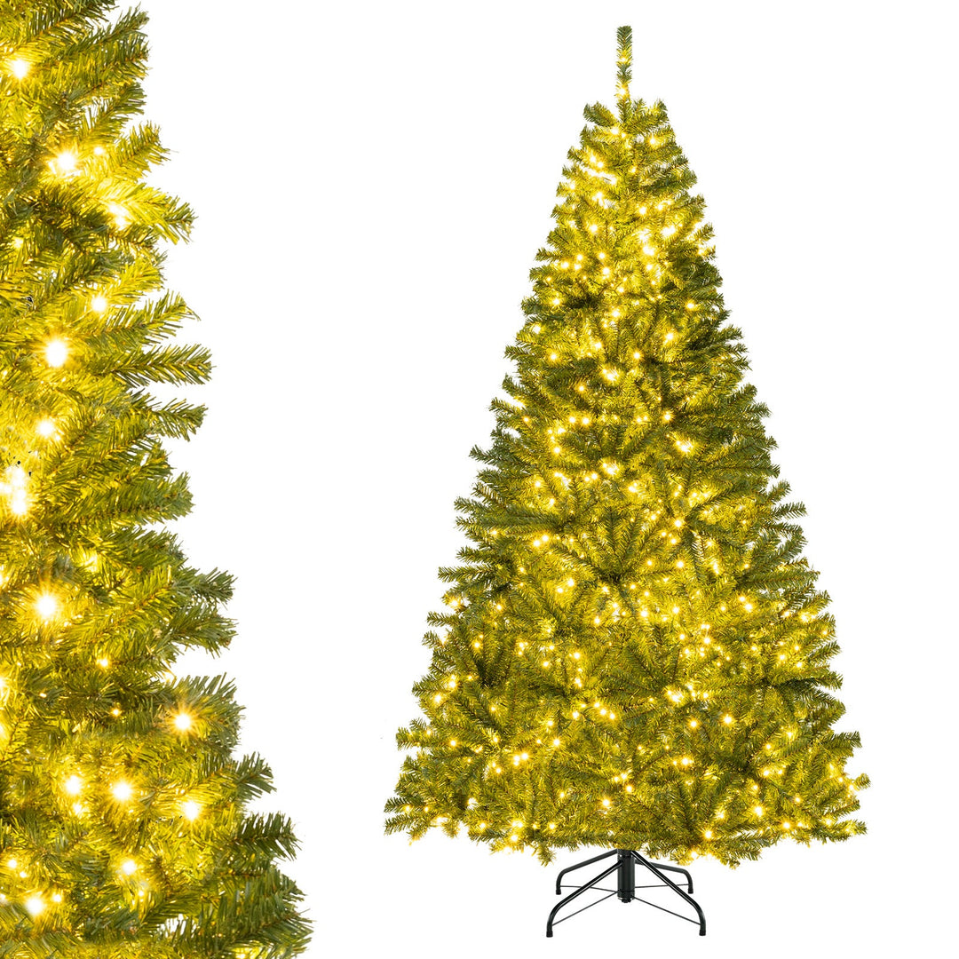 6/7/8 FT Pre-Lit Artificial Christmas Tree with Remote Control and LED Lights