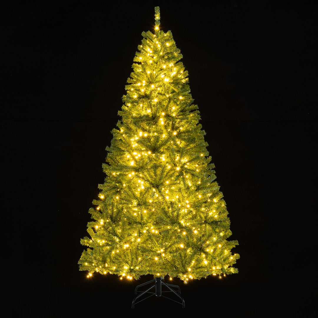 6/7/8 FT Pre-Lit Artificial Christmas Tree with Remote Control and LED Lights