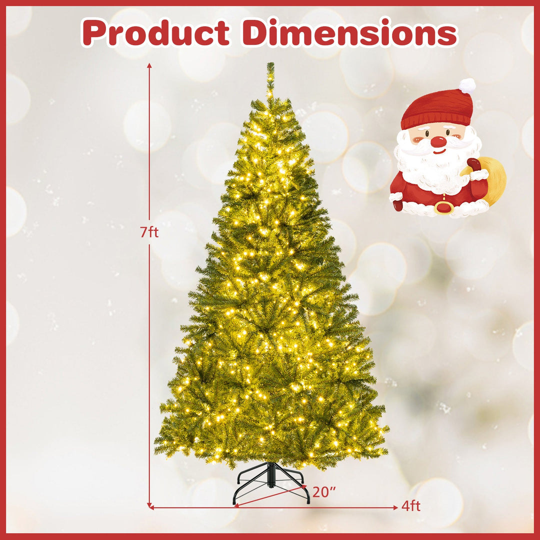 6/7/8 FT Pre-Lit Artificial Christmas Tree with Remote Control and LED Lights